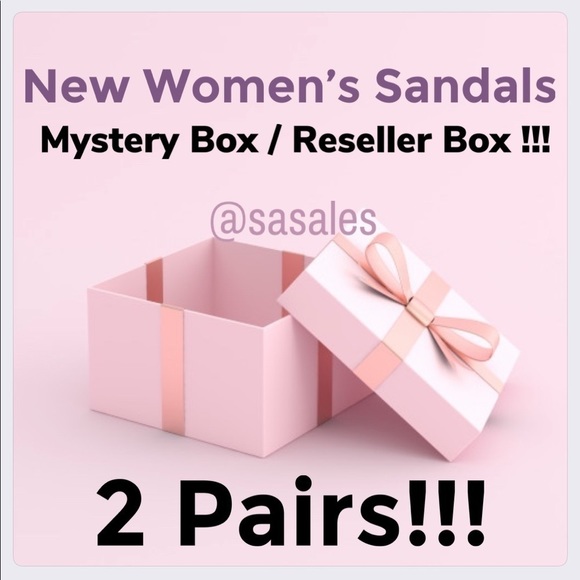 New Women’s Summer Sandals Mystery Box - 2 Pairs - Picture 1 of 10